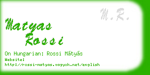 matyas rossi business card